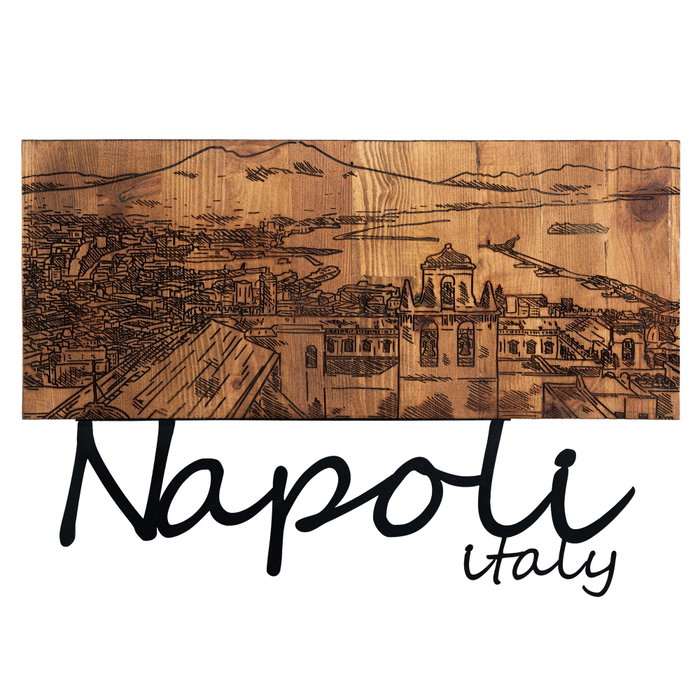 Wallity Napoli Escultura de Pared en Negro y Nogal Wallity Napoli Escultura de Pared en Negro y Nogal